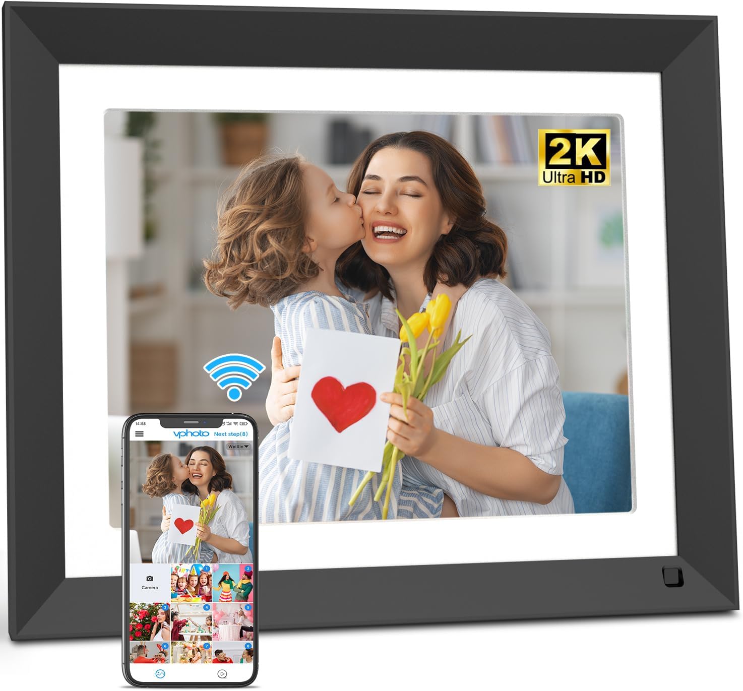 Digital Photo Frame 11 Inch WiFi with 2K Touch Screen Display
