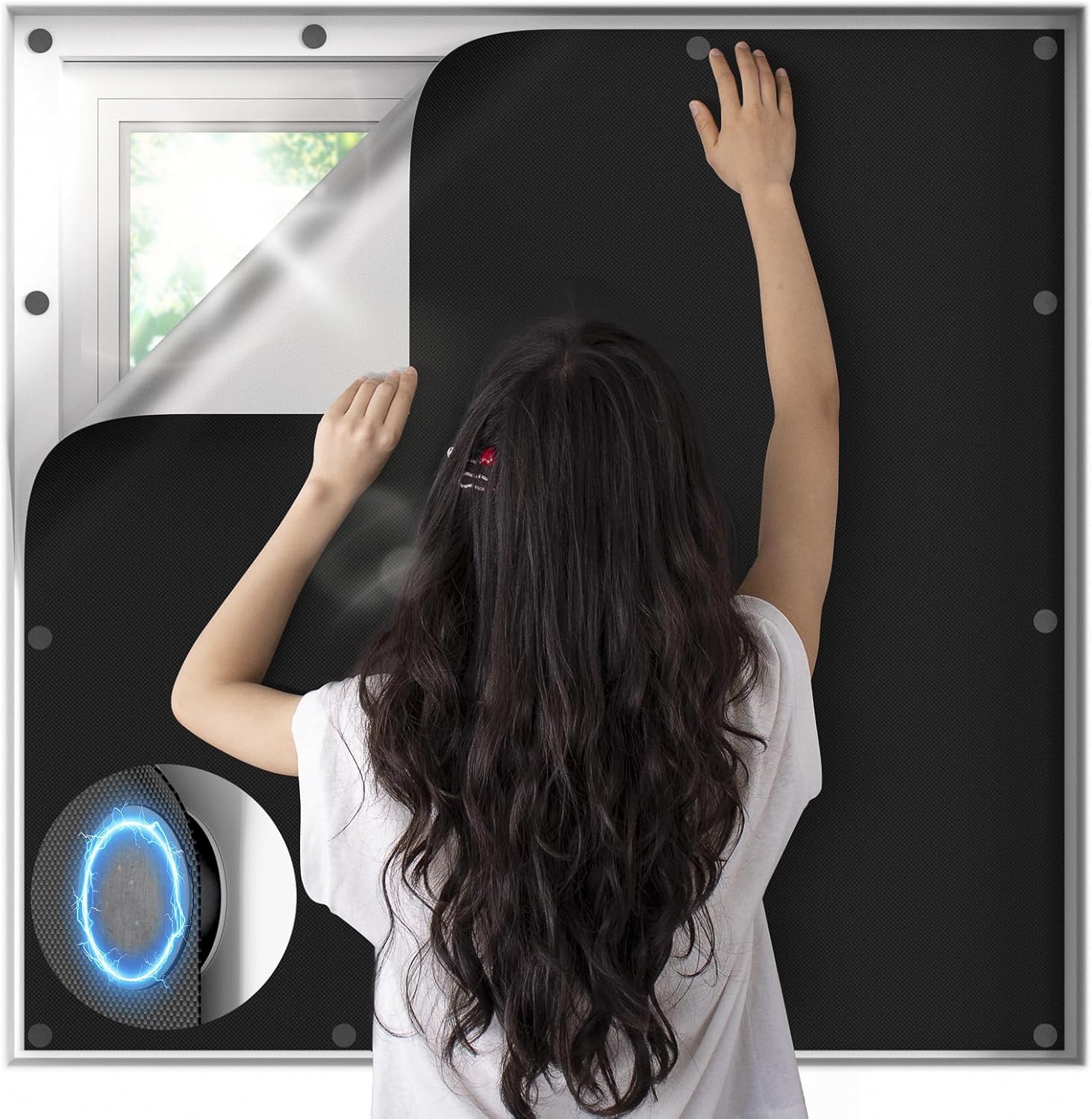 Magnetic Blackout Window Cover for 100% Blackout Shades