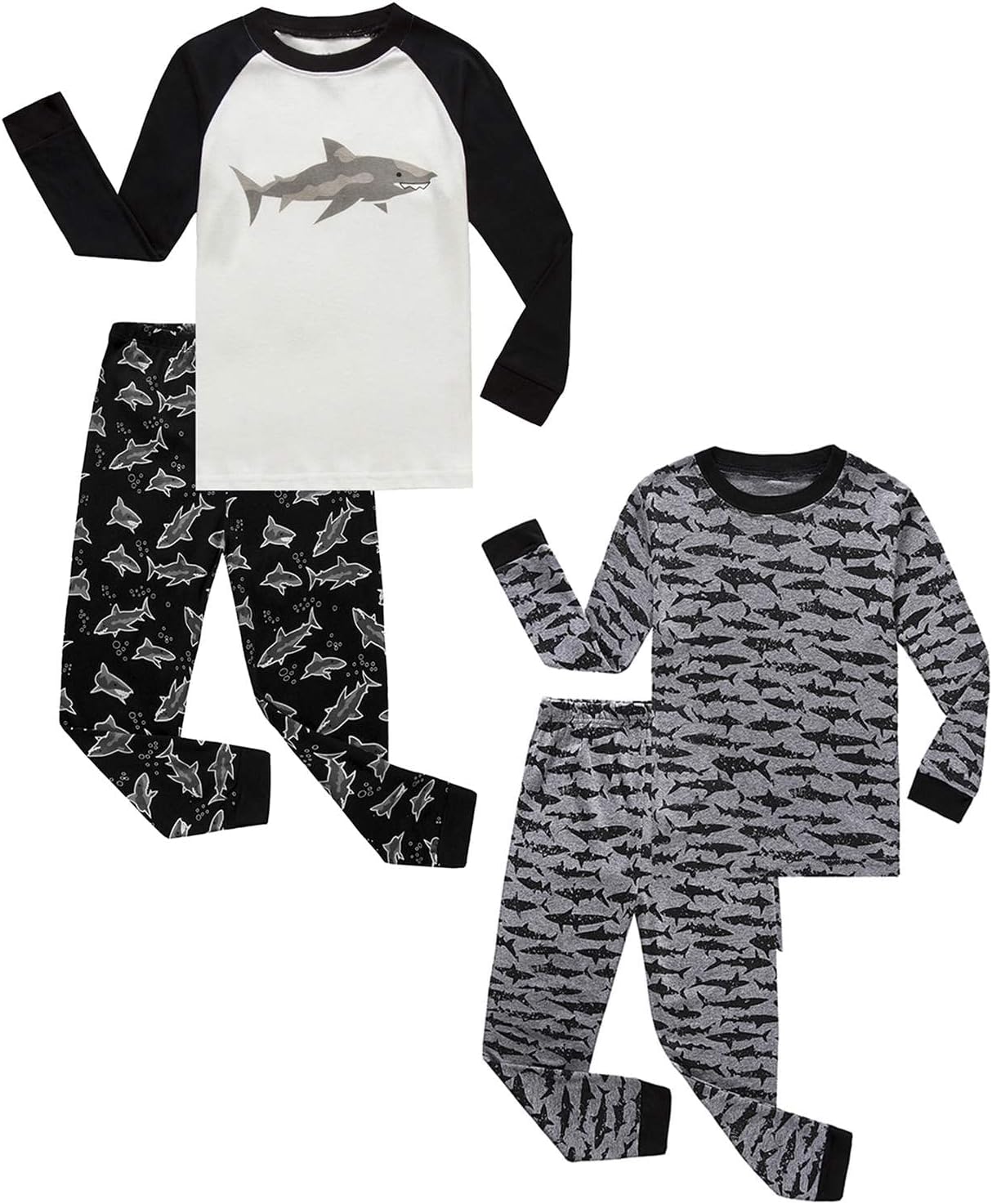 KikizYe Little Big Boys Girls Pajamas Set 100% Cotton Sleepwear