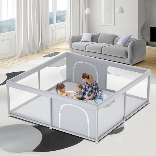 Sturdy XL Baby Playpen - Safe Mesh Play Area