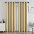 CUCRAF Beige Blackout Curtains for Bedroom & Living Room