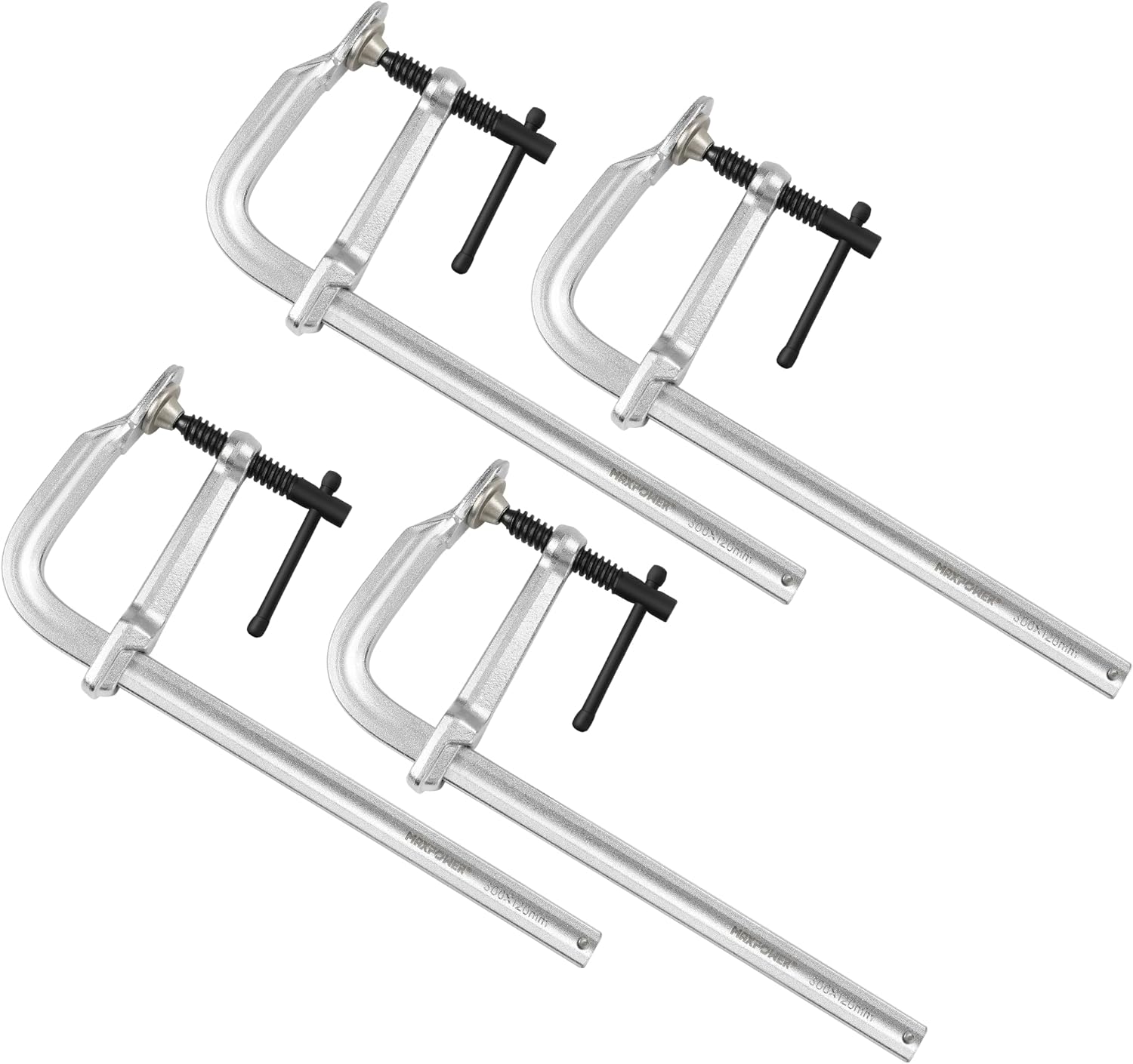 MAXPOWER Heavy Duty F Clamp Set for Welding and Steel Work