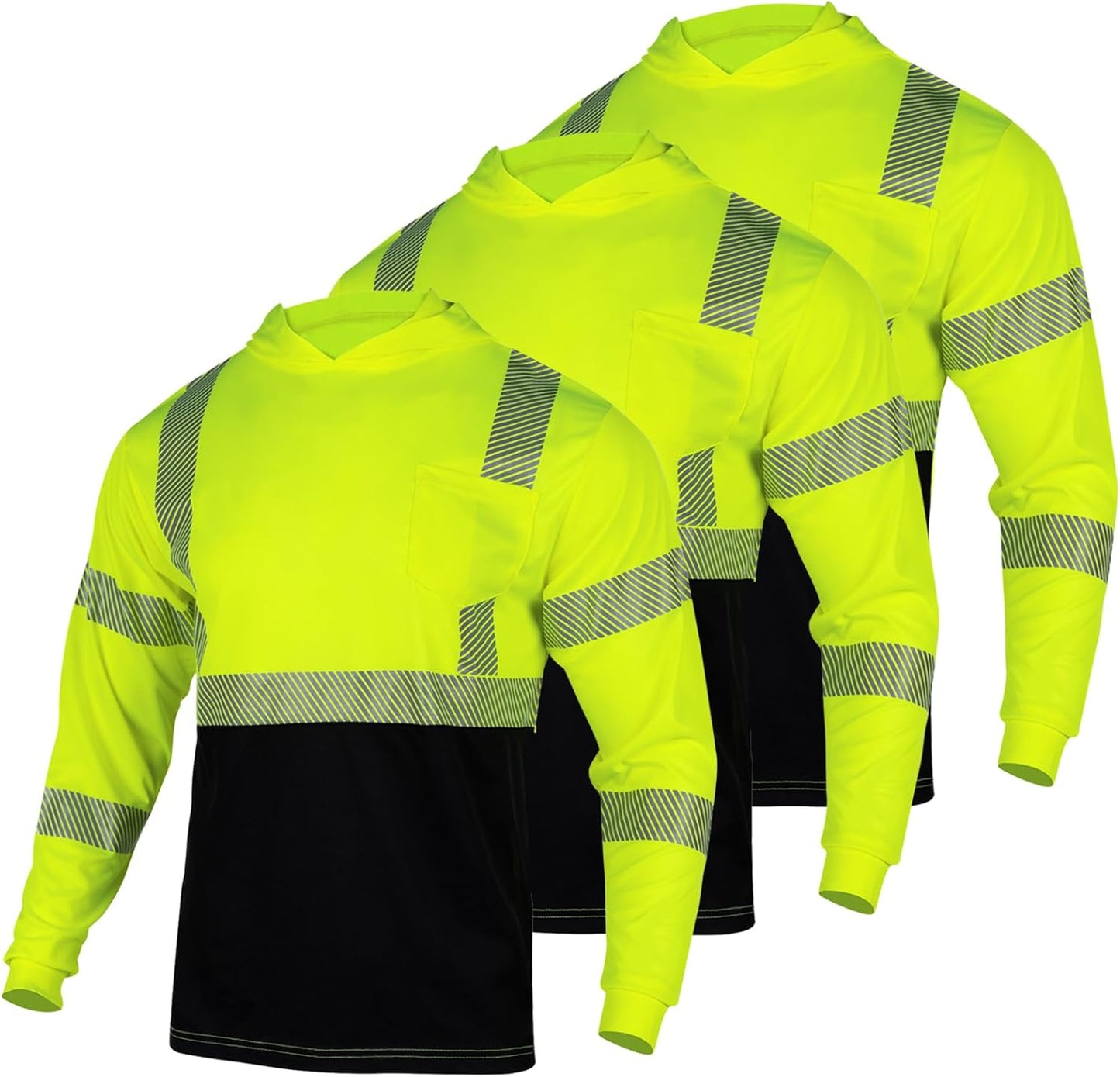FONIRRA Hi Vis Shirts for Men - Safety Reflective Long Sleeve