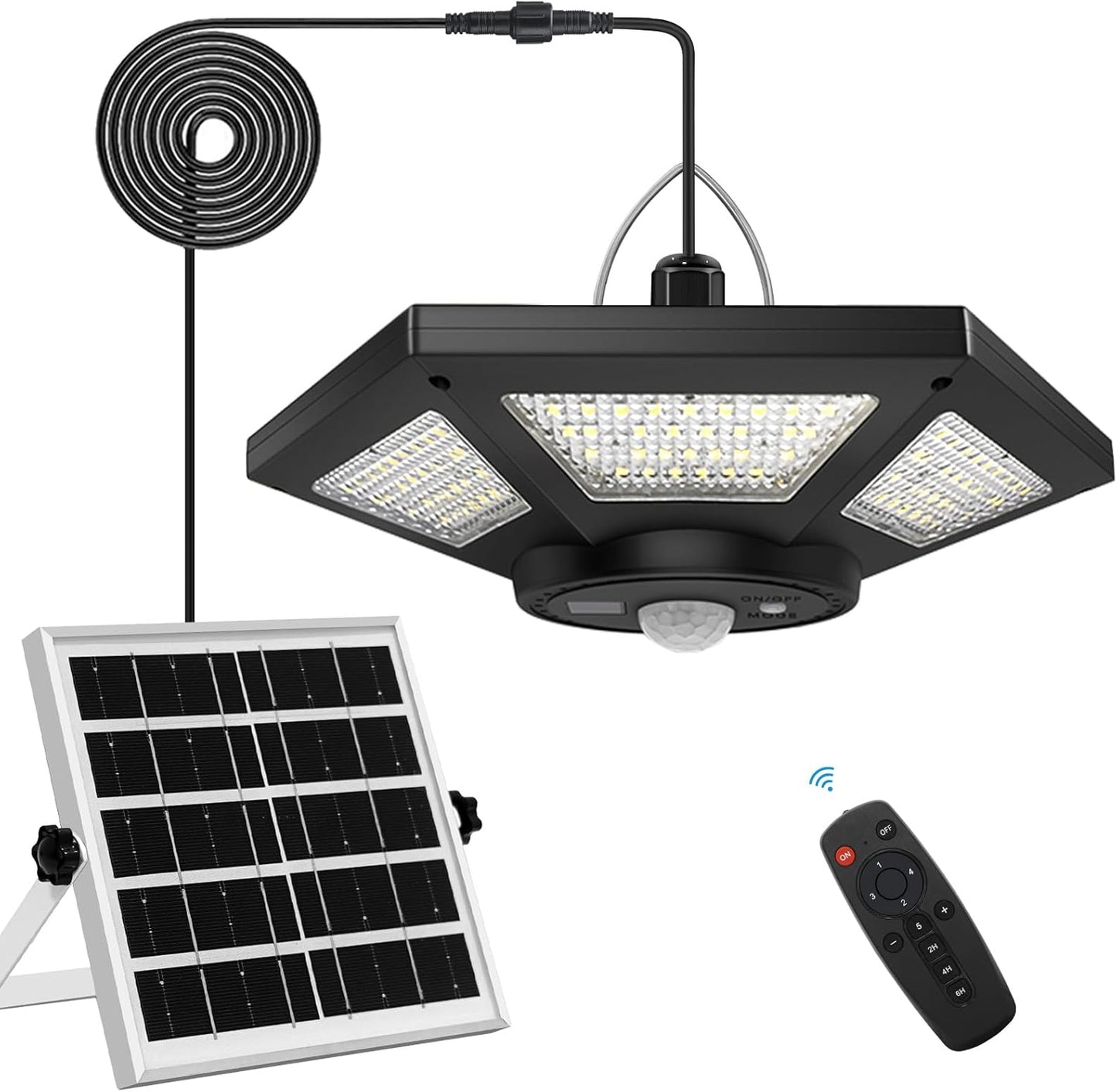 Solar Shed Light with Remote Control for Indoor and Outdoor Use