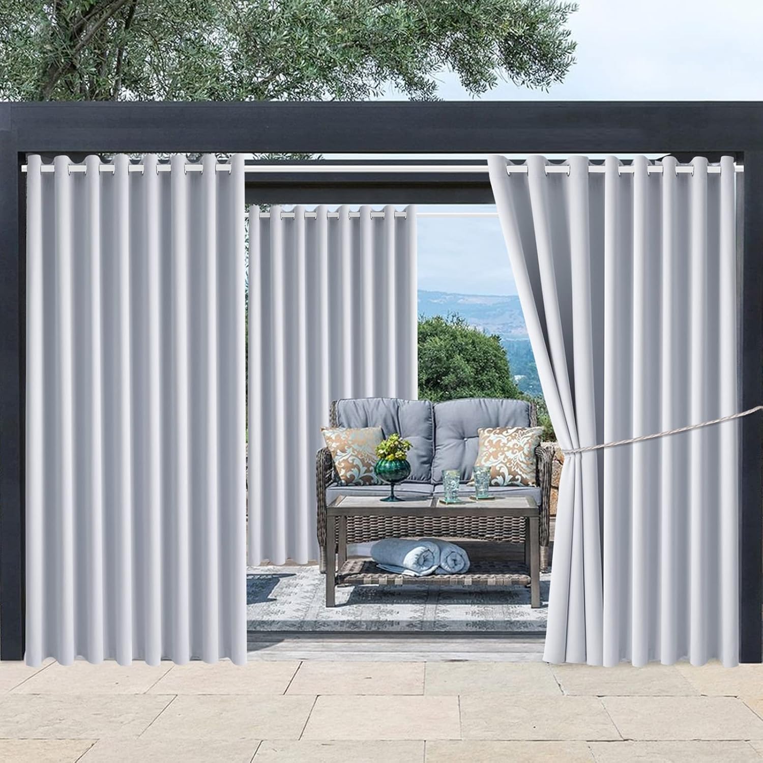 Water Proof Outside Curtains for Porch and Patio Areas