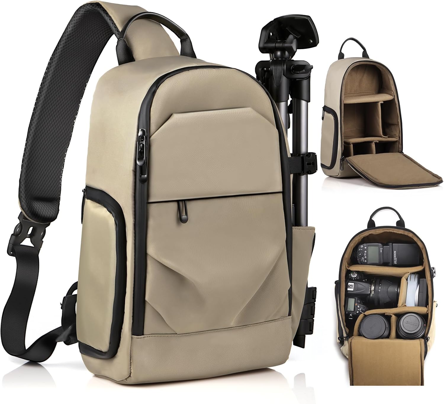 Camera Sling Bag for DSLR SLR Mirrorless with Tripod Holder