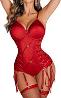 Avidlove Lingerie Sexy Corset Garter Teddy Bodysuit - Figure