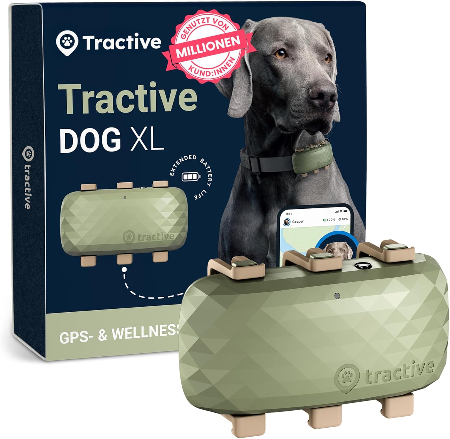 Tractive XL Smart Dog GPS Tracker with Live Location Updates