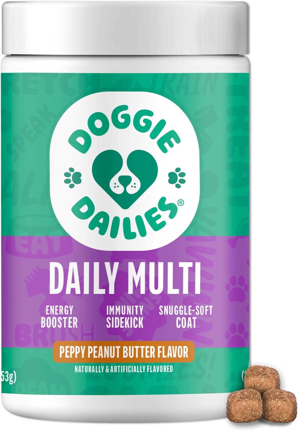 Doggie Dailies 5 in 1 Multivitamin for Dogs with Peanut Butter