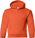 Gildan Heavy Blend Youth Hooded Sweatshirt Orange Large - High