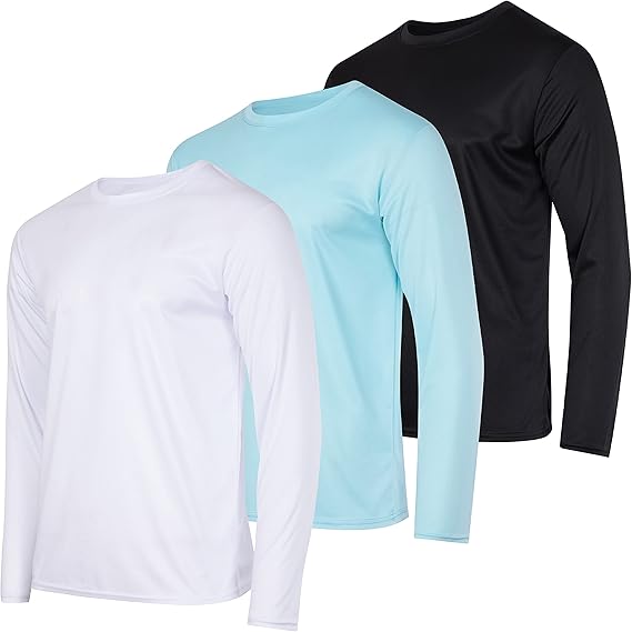 Men's Mesh Quick Dry Long Sleeve T-Shirt for Sun Protection