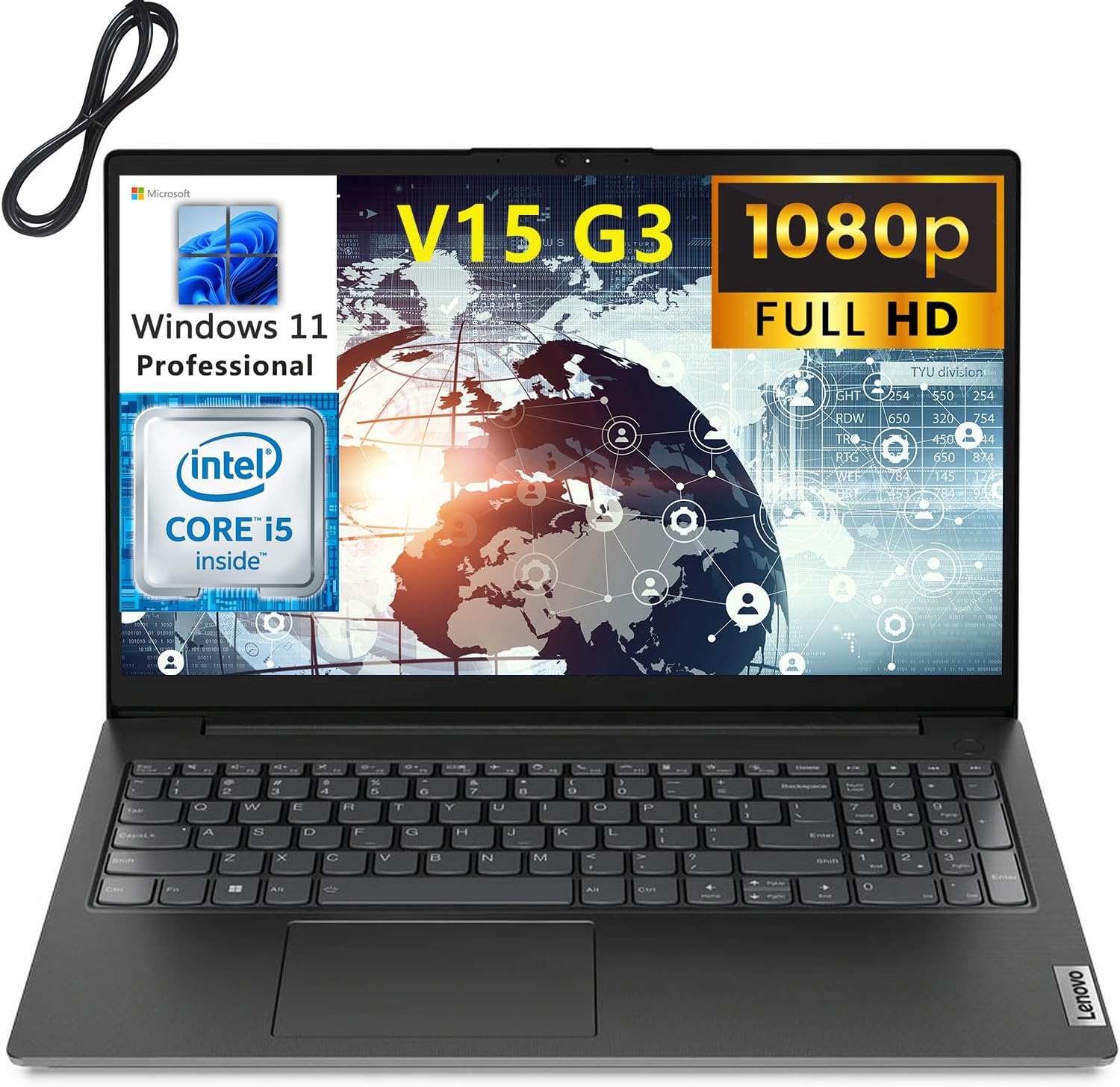 Lenovo 2023 V15 G3 Business Laptop with 15.6 FHD Display