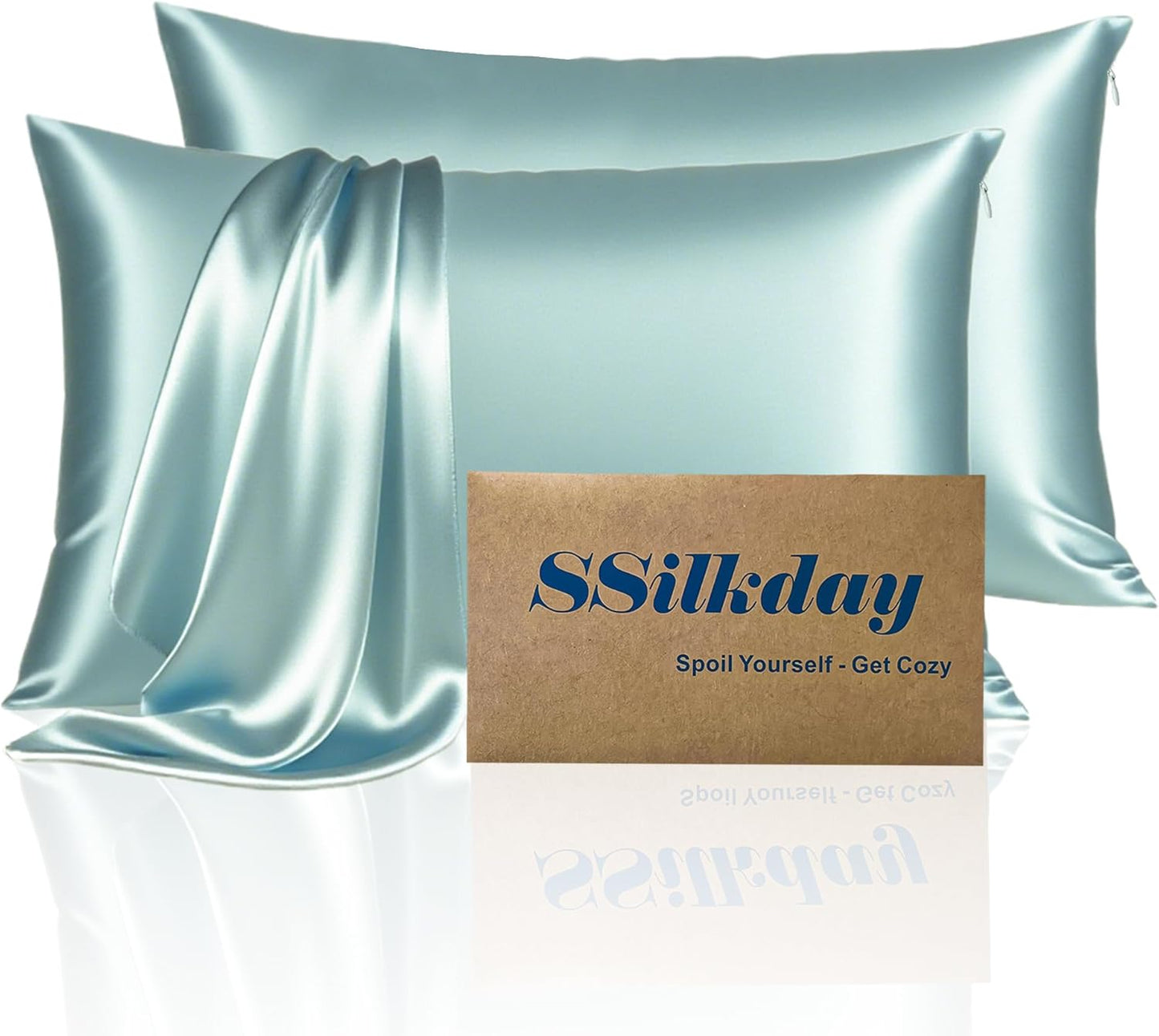 Mulberry Silk King Size Pillow Cases Set of 2 for Comfort