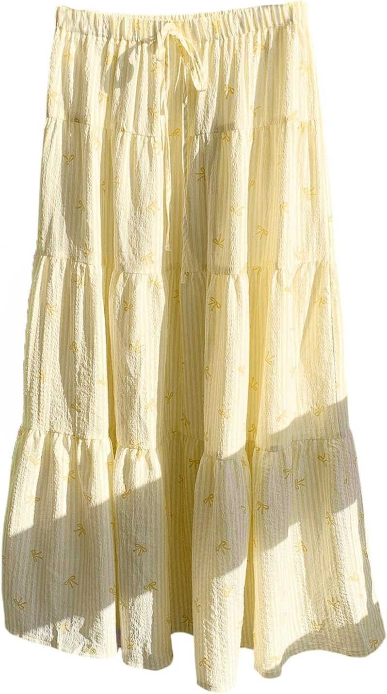 Verdusa Women's Boho Skirt: Flowy Ruffle Maxi for Summer Fun