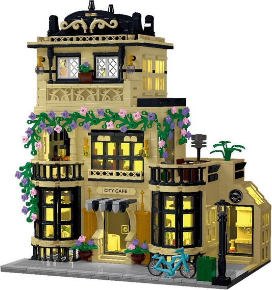 City Cafe Building Block Set with LED Light by CAMPIR