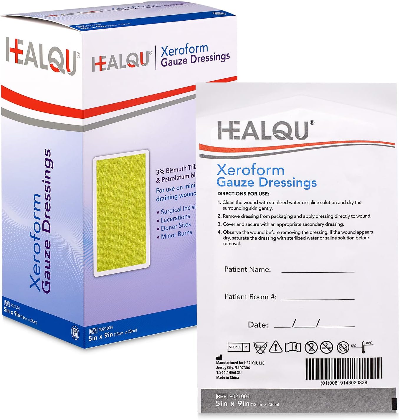 Medical Xeroform Petrolatum Dressing for Wound Care 5x9