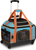 Top-Expandable Pet Carrier with Wheels 19x13x9 in - Airline Approved