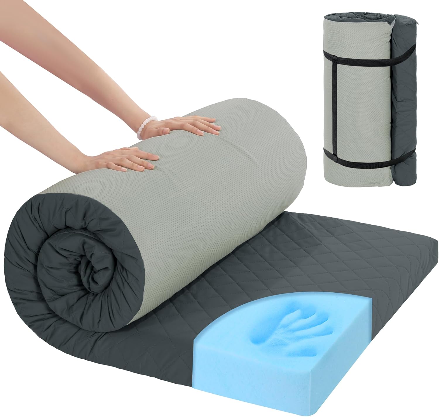 Ultra-Comfort Memory Foam Camping Mattress by HOMBYS