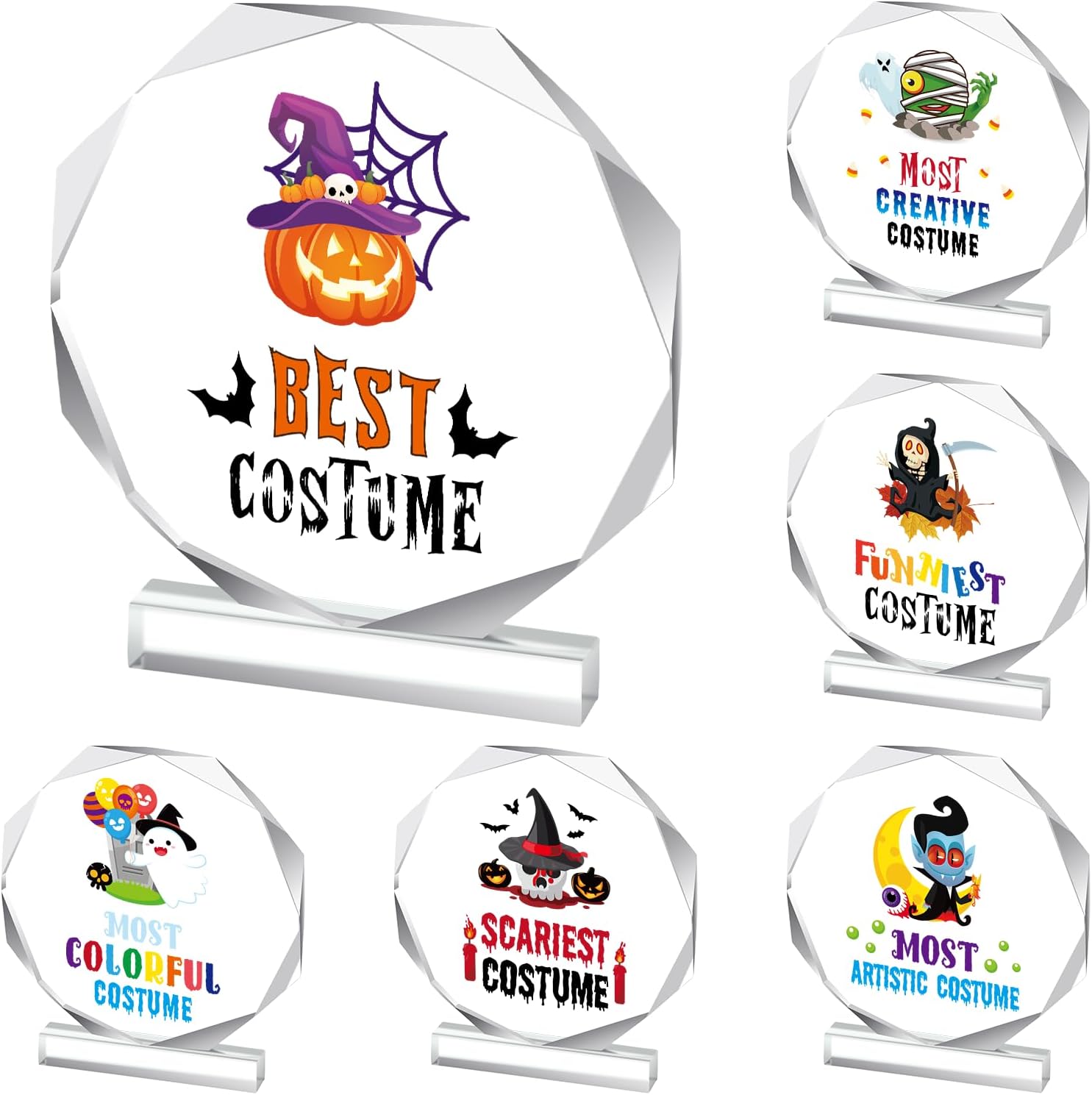 Halloween Acrylic Trophy Awards for Costume Contest Fun