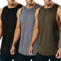 Men's Workout Tank Tops 3 Pack - Quick Dry Muscle Stringers