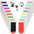 Inkless Baby Footprint Kit with 16 Color Ink Pads and 32 Cards