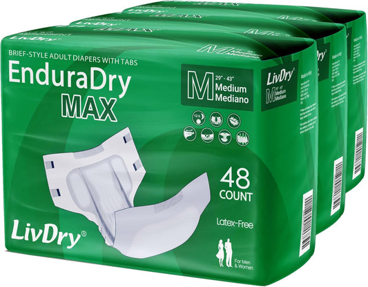 LivDry EnduraDry Max Adult Diapers for Ultimate Comfort and Protection