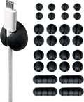 Wrap-It Storage Cable Clips Assorted 28-Pack - Desk & Nightstand Cord