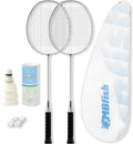 Badminton Racket Set with 2 Carbon Fiber Rackets - Ideal Beginner