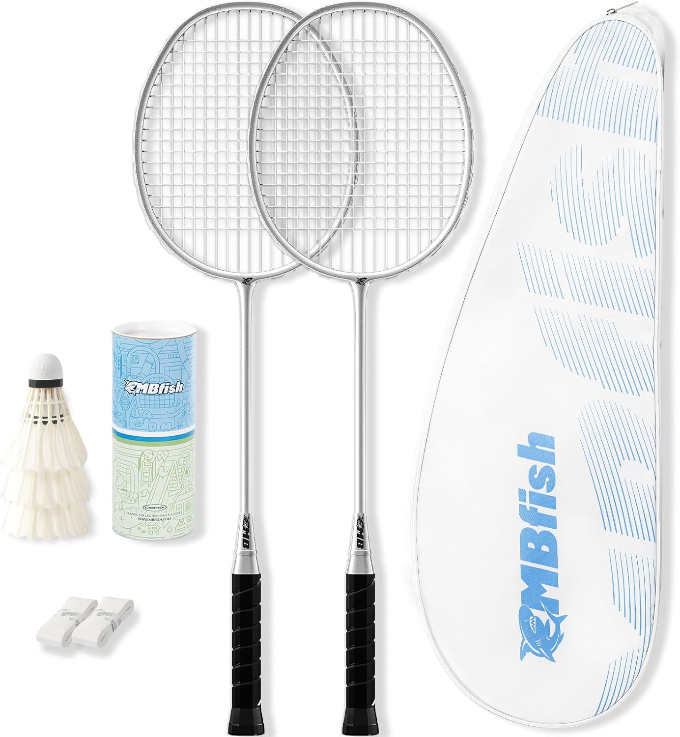 Badminton Racket Set with Carbon Fiber Rackets for Beginners