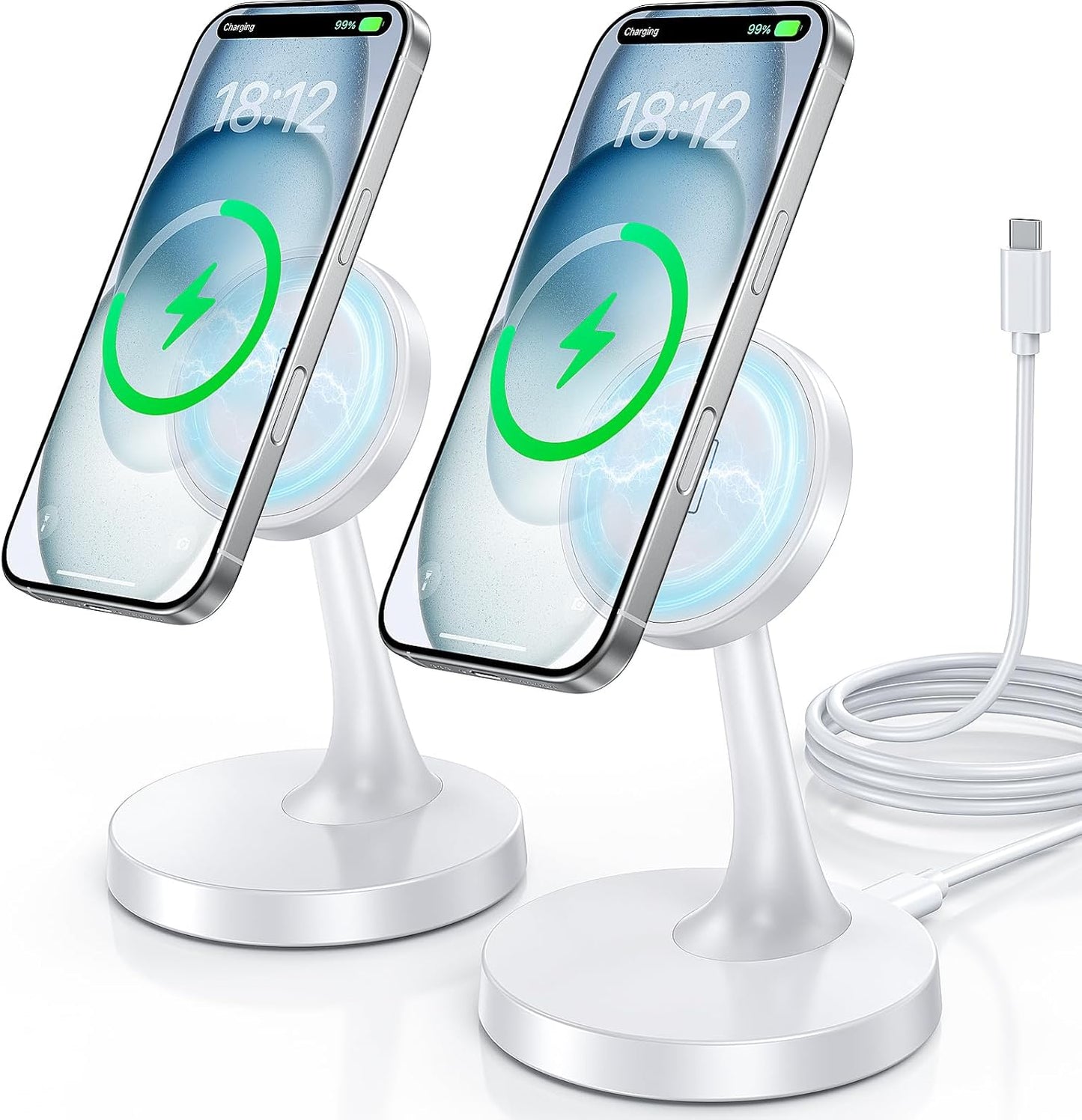 Magnetic Wireless Charger Stand for iPhone 16 Series Devices