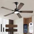 56in Ceiling Fan with Light and Remote - Modern Low Profile
