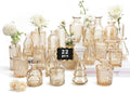 RUCKACE Bud Vases in Bulk 22 Gold Glass Small Vases - Vintage