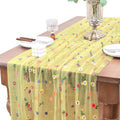 Embroidery Daisy Tulle Table Runner 29in x 120in - Floral Holiday