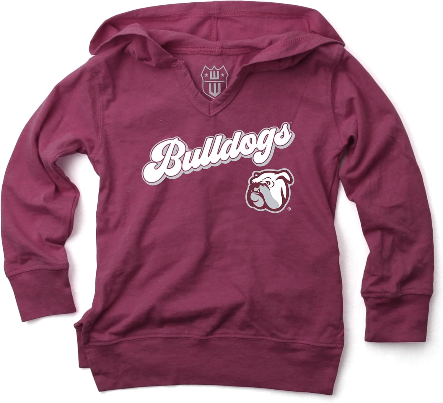 NCAA Girls V-Neck Hoodie Tee by Wes and Willy - Stylish Comfort