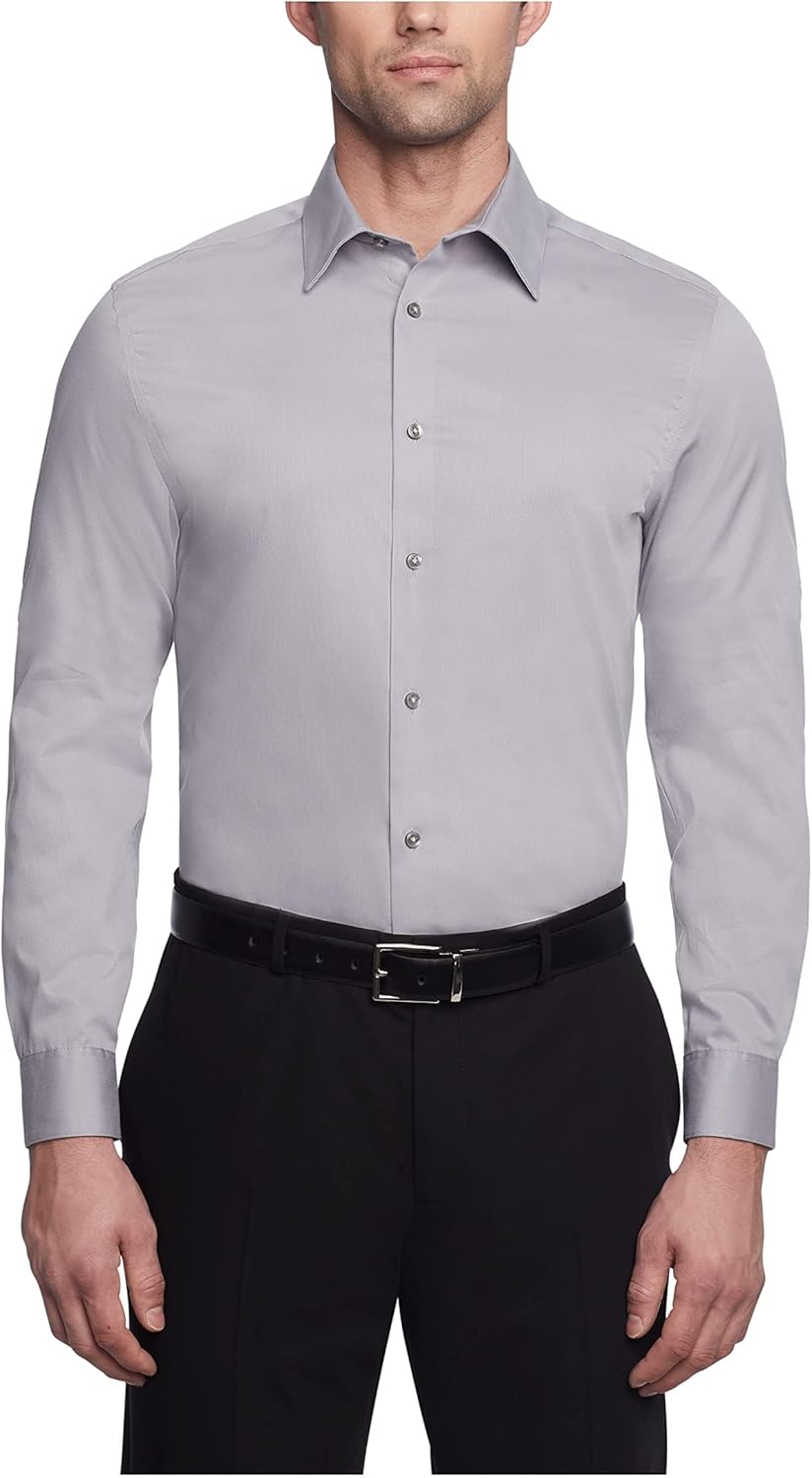 Calvin Klein Men's Dress Shirts Slim Fit Non Iron Solid Style