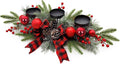 Christmas Table Centerpieces with Golden Bowknot and Ornaments