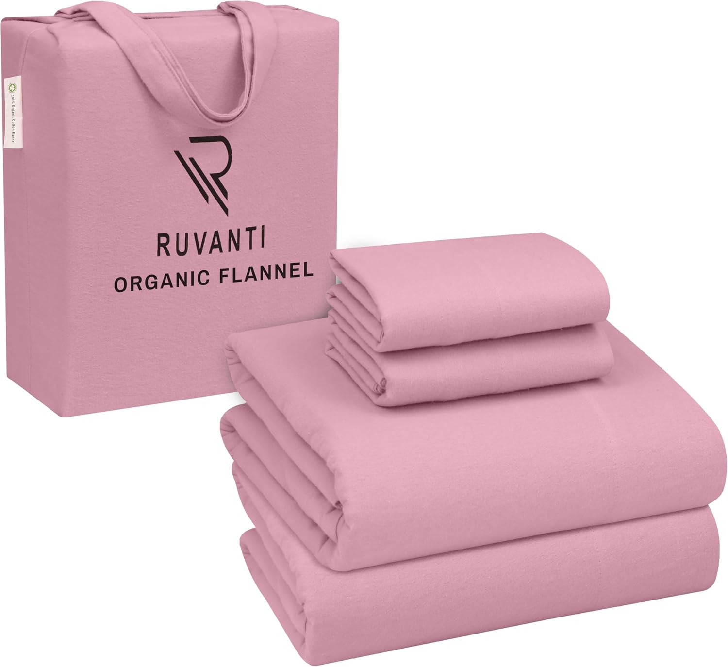 RUVANTI Flannel Sheets King Size Set for Cozy All Season Comfort