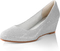Ankis Black Nude Silver Gold Wedges for Women - 2in Low Heel Comfort