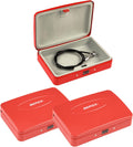 SEPOX Red 2pcs Small Fireproof Waterproof Safe Box - Portable 2-Pack