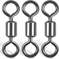 Rolling Barrel Fishing Swivel 120pcs Black Nickel - Smooth