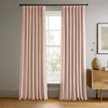 Velvet Thermal Blackout Curtain Panel 50W x 84L - Rosey Dawn