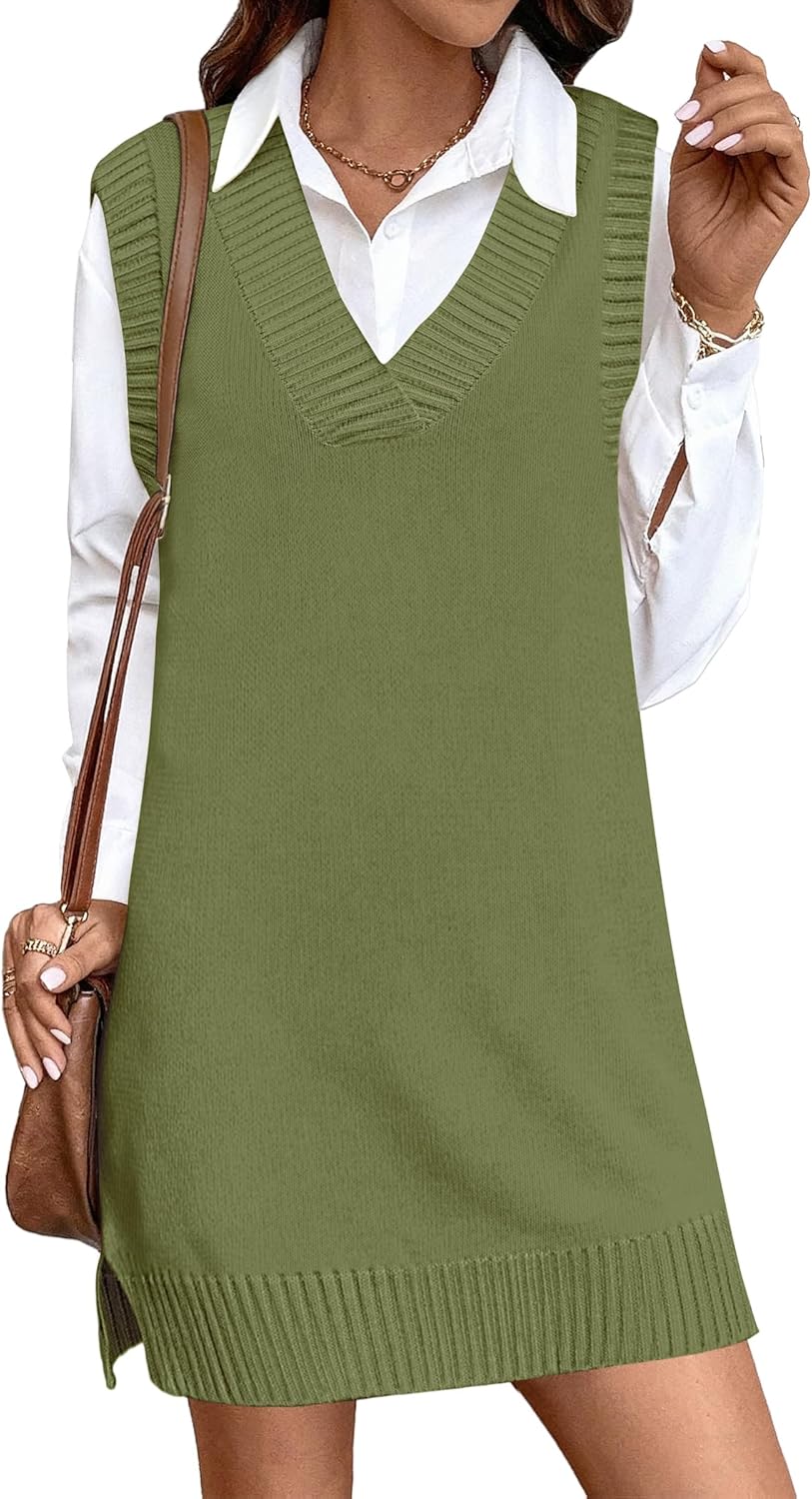 Stylish Womens Tank Sweater Dress for Casual Fall Fashion