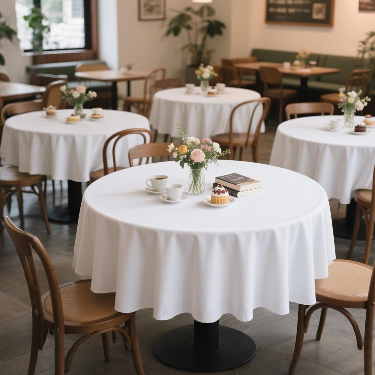 MRJ 6 Pack White Table Cloth for Elegant Dining and Events