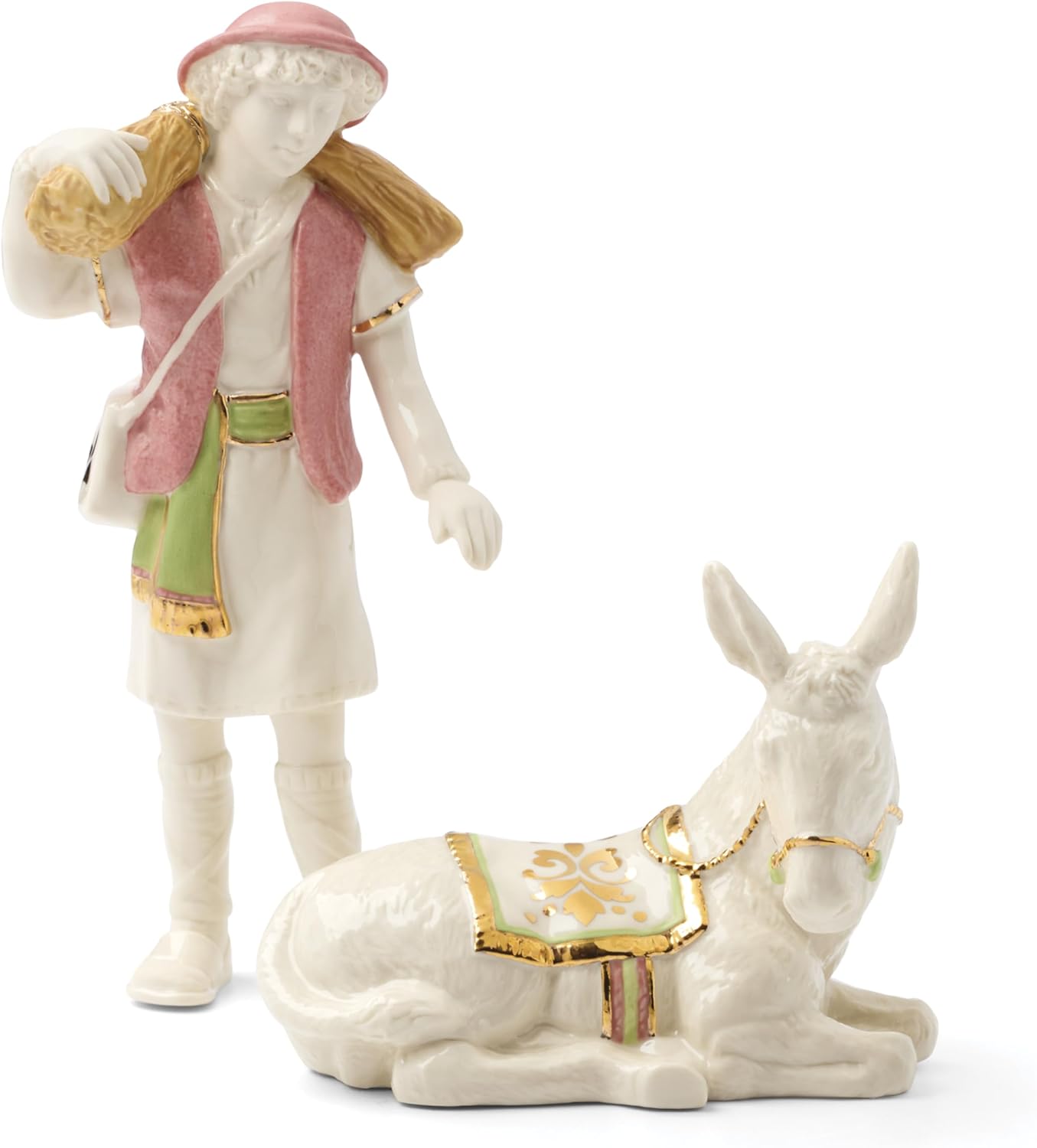Lenox First Blessing Boy with Donkey Figurine for Christmas Decor