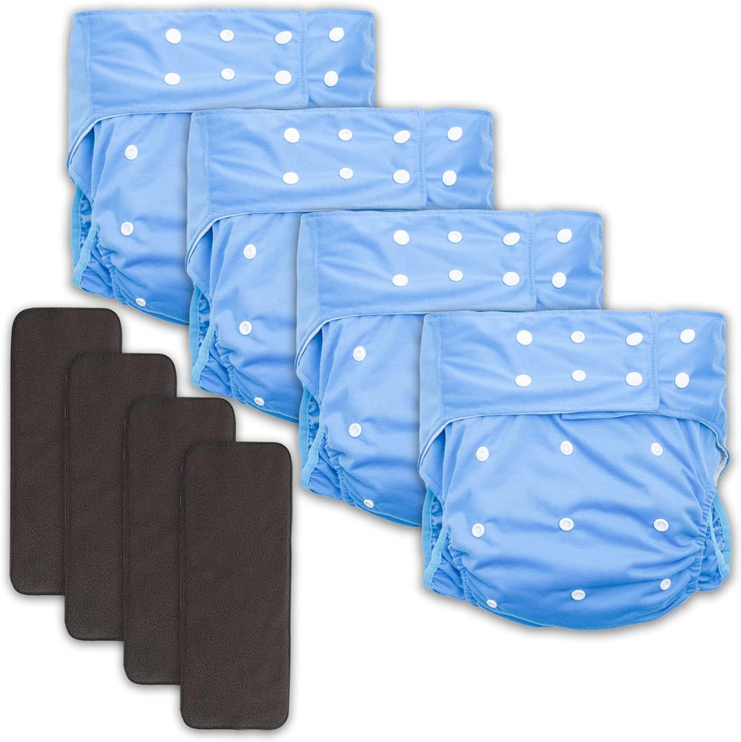 Ultra Absorbent Adult Cloth Diapers - 4 Pack