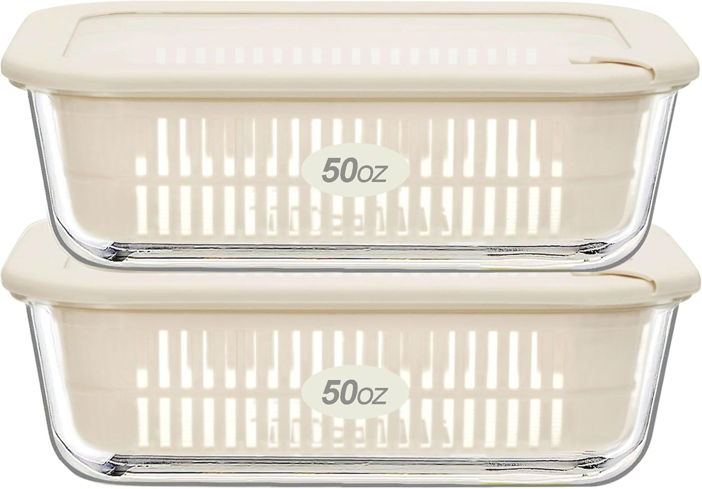 Urban Green Glass Food Storage Containers with Airtight Lids