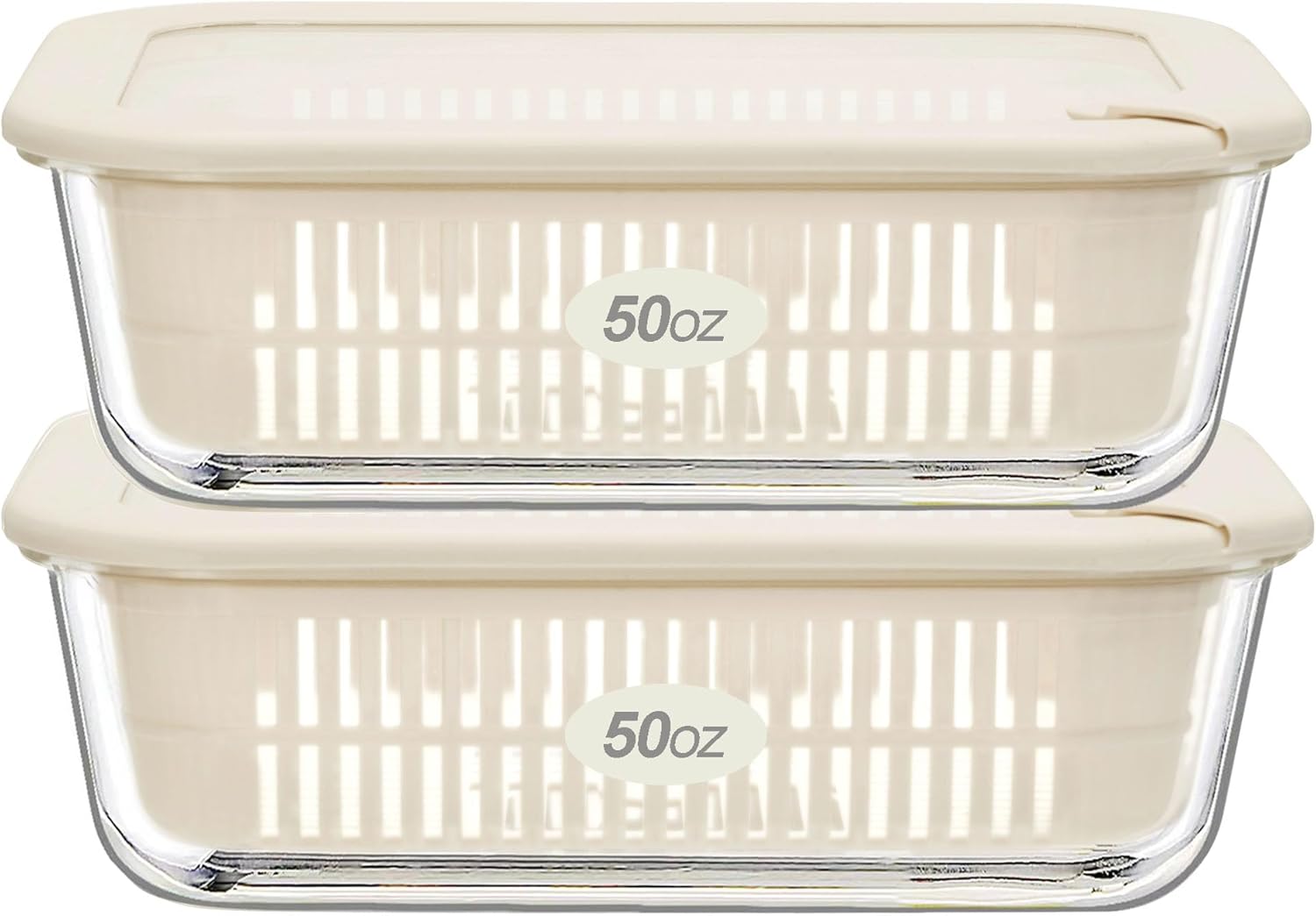 Urban Green Glass Food Storage Containers with Airtight Lids