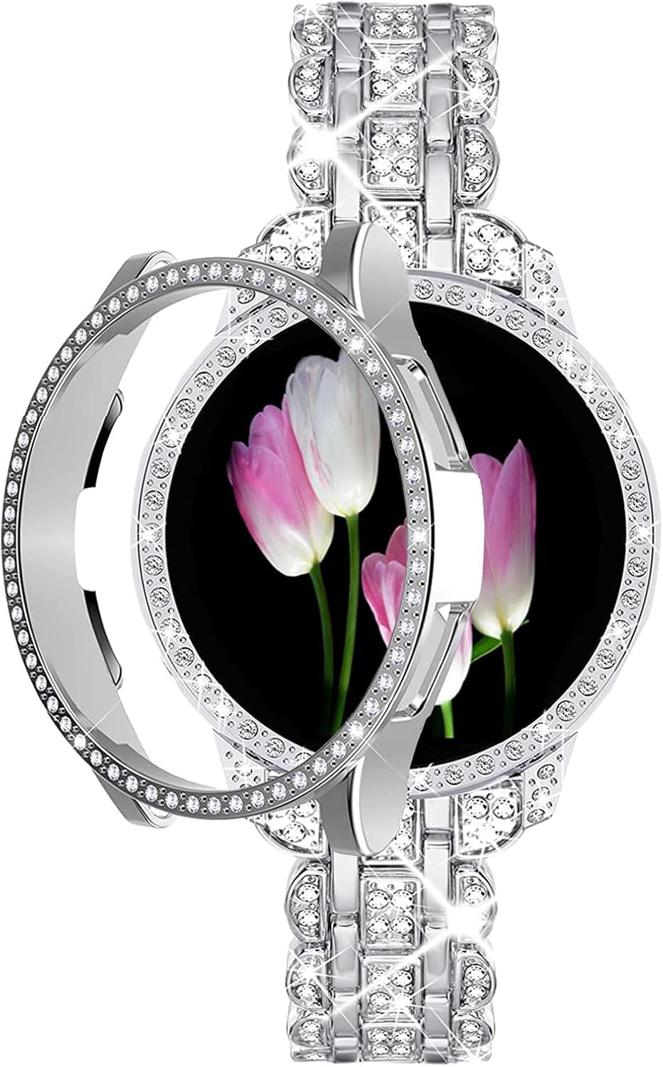 Stylish Bling Band & Case for Samsung Watch 7 by Mtozon