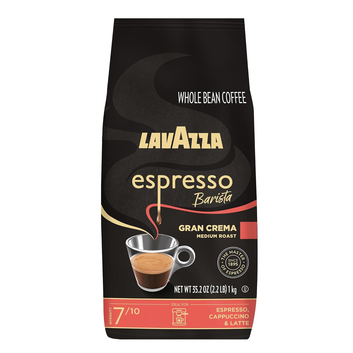 Lavazza Barista Gran Crema Whole Bean Coffee - Rich Medium Roast