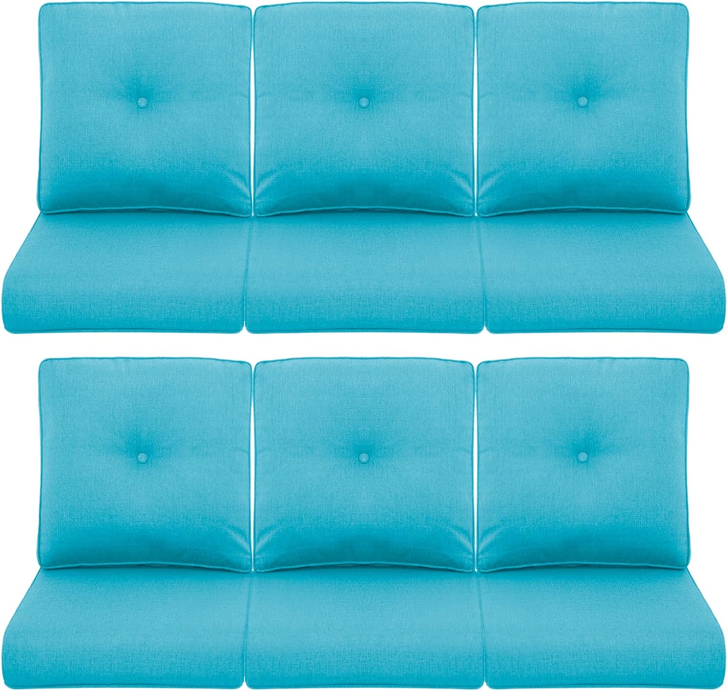 Patio Chair Cushions 6 Packs for Outdoor Glider Rocking Chairs